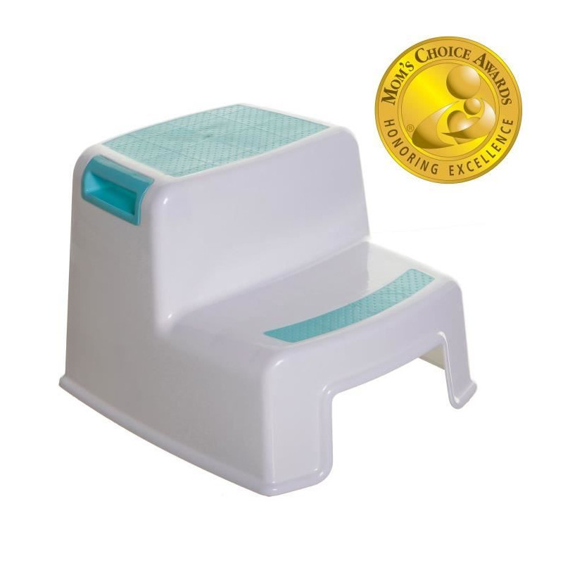 Tabouret marchepied - DREAMBABY - 2 UP - Antidérapant et texturé - Jusqu'a 80 kg pour les petits et les adultes - Aqua