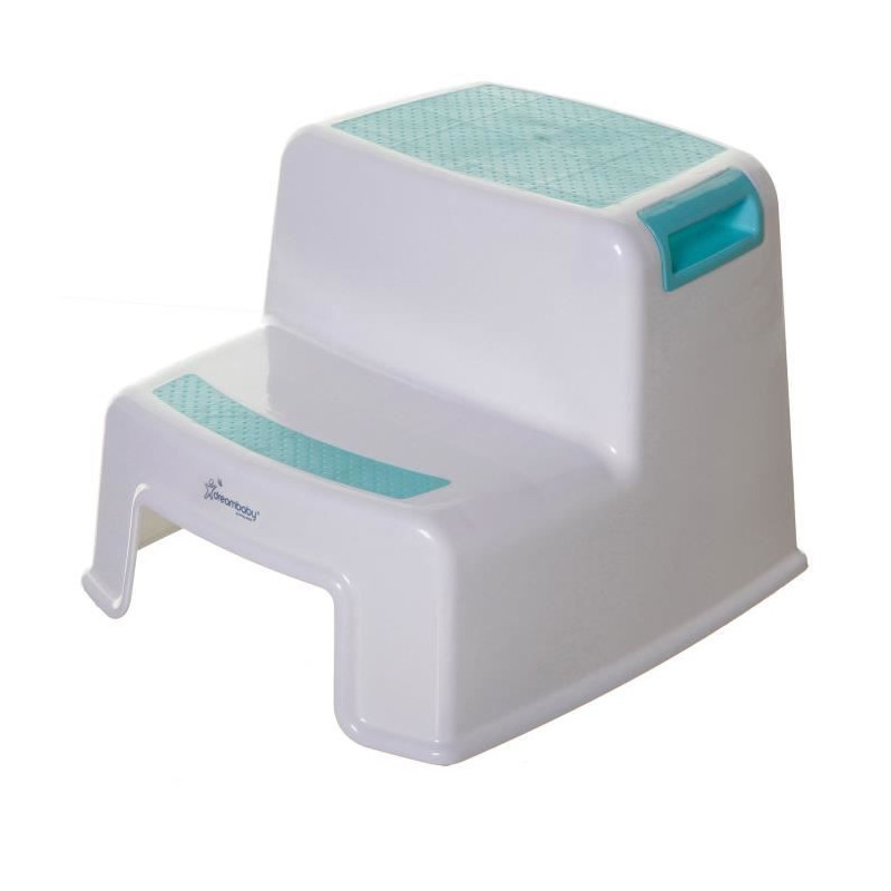 Tabouret marchepied - DREAMBABY - 2 UP - Antidérapant et texturé - Jusqu'a 80 kg pour les petits et les adultes - Aqua