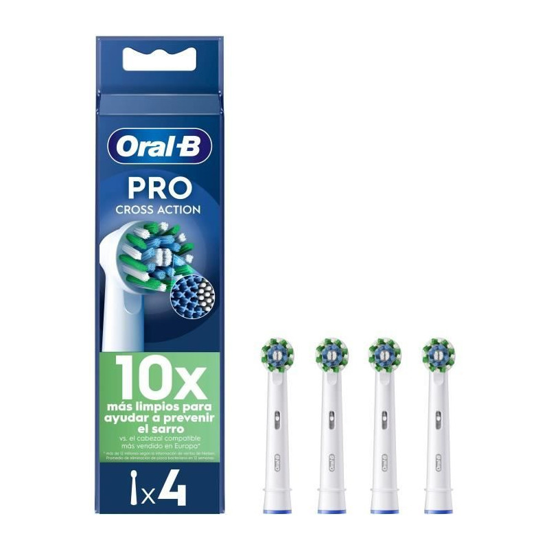 Brossettes - ORAL-B - Pro Cross Action - Pour brosse a dents - 4 unités