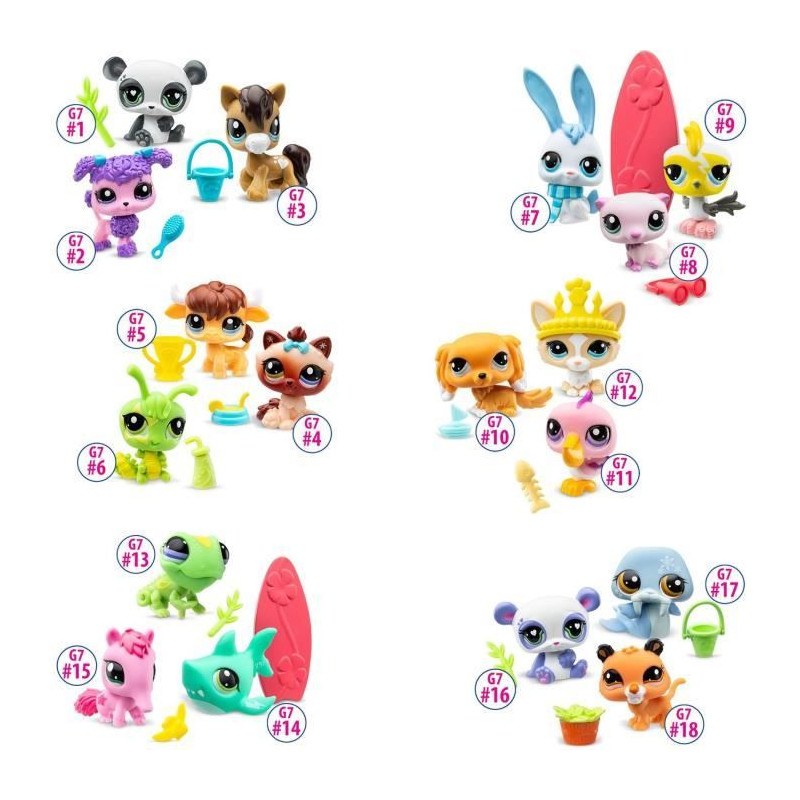 BANDAI - Littlest Pet Shop - 3 Pets surprise - Petits animaux a collectionner - BF00568