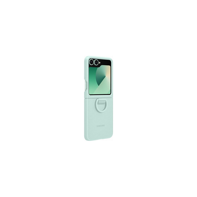 Coque et étui téléphone mobile Samsung Coque silicone avec anneau Galaxy Z Flip 6 Vert d eau