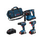 Pack 3 machine 18V (GSR55 GBH22 GDX200) + 3 batteries + chargeur rapide + sac BOSCH 0615A5003B