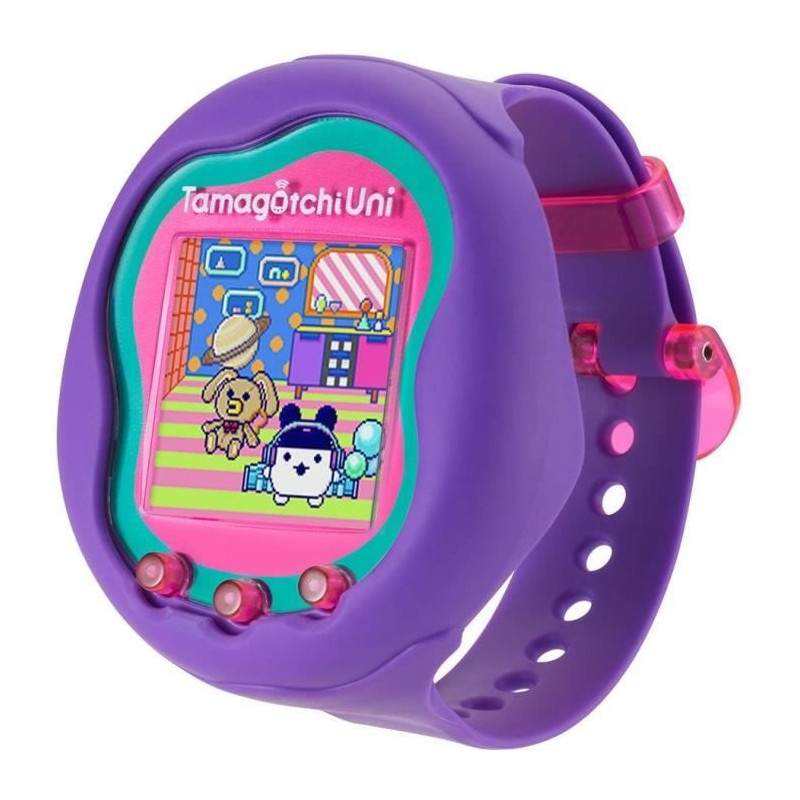 Tamagotchi Uni - Bandai - Modele Violet - Animal de compagnie virtuel connecté avec bracelet montre