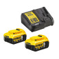 Scie circulaire XR 18V + 2 batteries 5 Ah + chargeur en coffret TSTAK DEWALT DCS572P2 QW