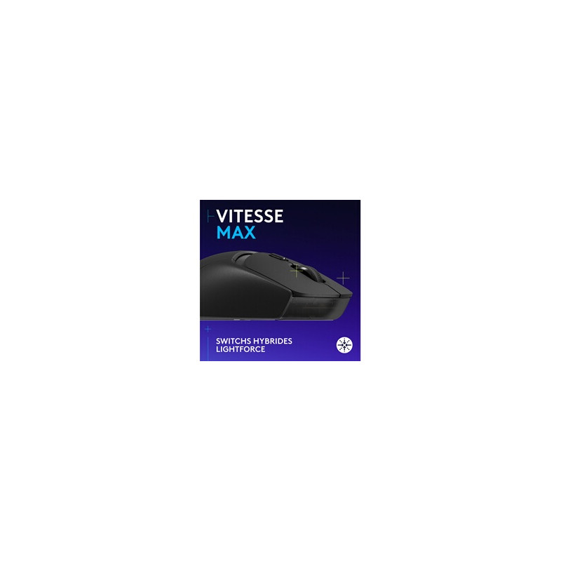 Souris Logitech sans fil G309 LIGHTSPEED, légère, Switchs hybrides LIGHTFORCE, capteur HERO 25K Noire