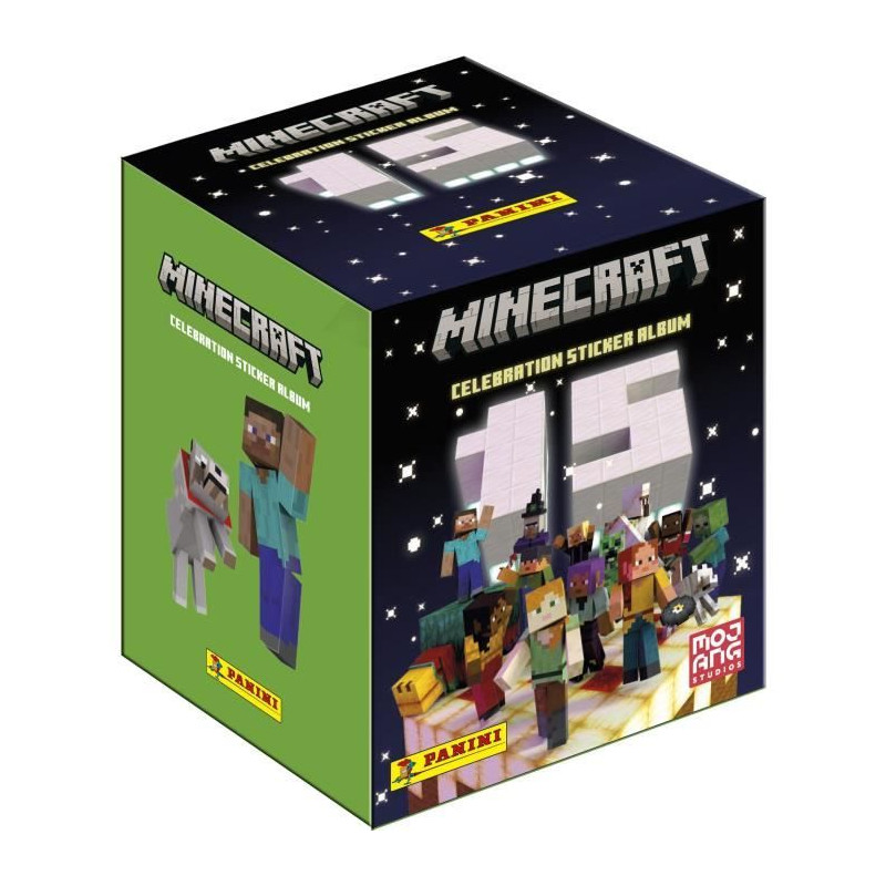 Boîte de Stickers - PANINI - Minecraft 3 (15eme anniversaire) - 36 pochettes (180 stickers)