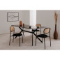 Table Onex 81A - 180 x 75 x 90 cm - Décor ardoise foncé / noir - 8 personnes