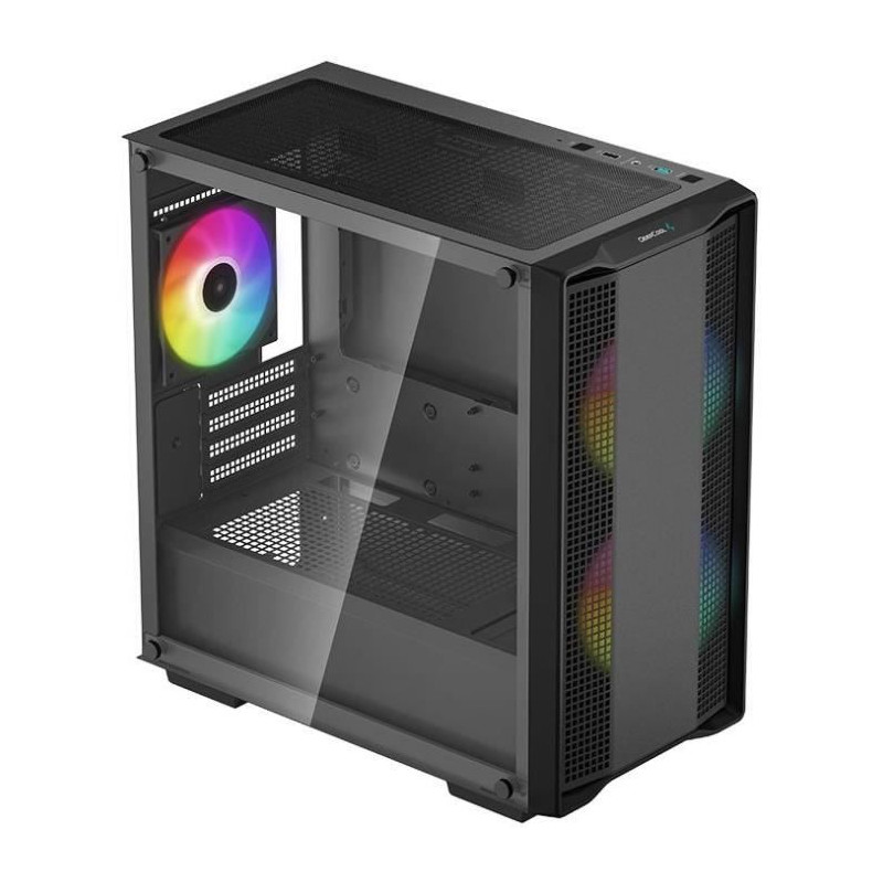 Boîtier PC - DEEPCOOL - CC360 A-RGB (Noir) - Mini tour - Format Micro-ATX - 3x120mm A-RGB