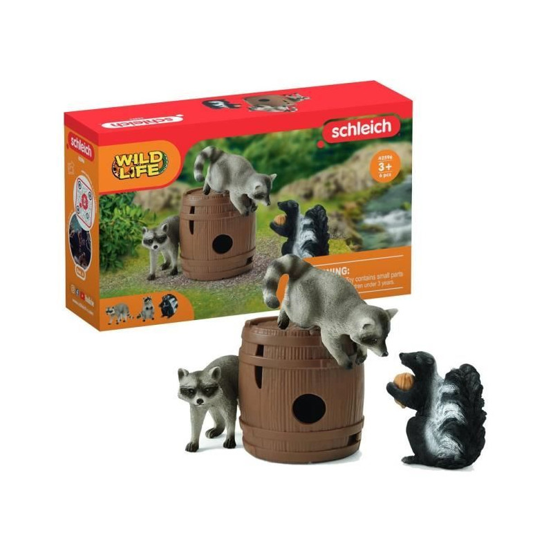 Coffret Jeux rigolos avec la noix, figurines animaux sauvages, Schleich 42596 Wild Life, Pour enfant des 3 ans