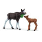 Figurines Élan Femelle avec Veau, animaux sauvages, Schleich 42629 Wild Life, Pour enfant des 3 ans