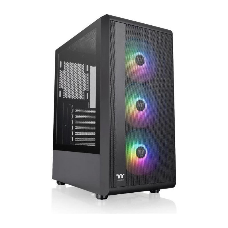 Boîtier PC - THERMALTAKE - S200 TG ARGB (Noir) - Moyen tour - Format ATX - Sans alimentation