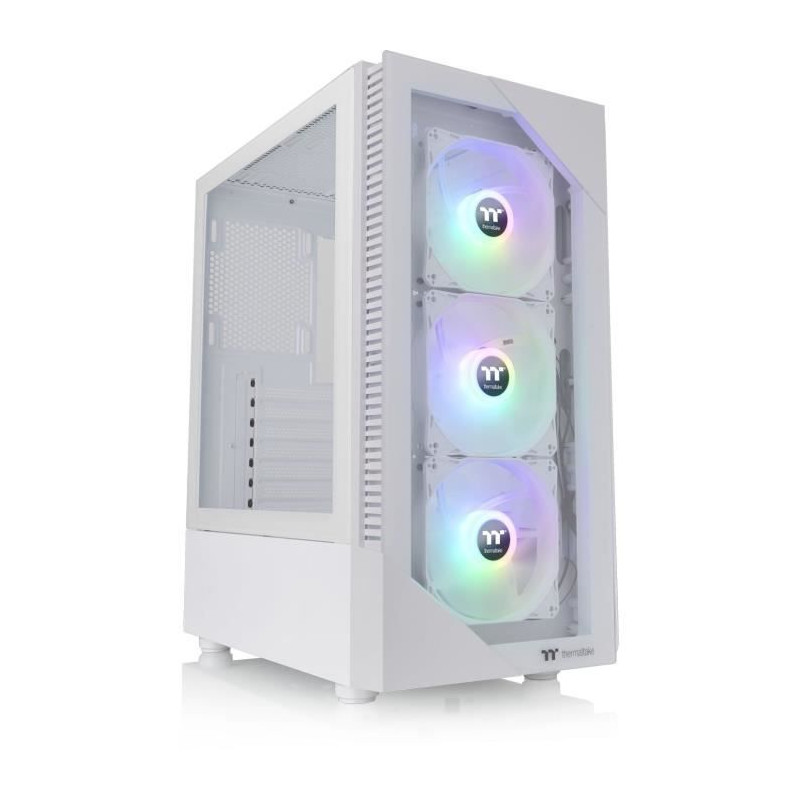 Boîtier PC - THERMALTAKE - View 200 TG ARGB Snow (Blanc) - Moyen tour - Format ATX