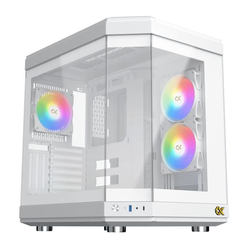 Boîtier PC - XIGMATEK - CUBI Arctic (Blanc) - Cube - Format E-ATX - Sans alimentation