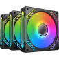 XIGMATEK - Starz Pro (Noir) (Pack de 3) - Ventilateurs 3x120mm A-RGB pour boitier PC