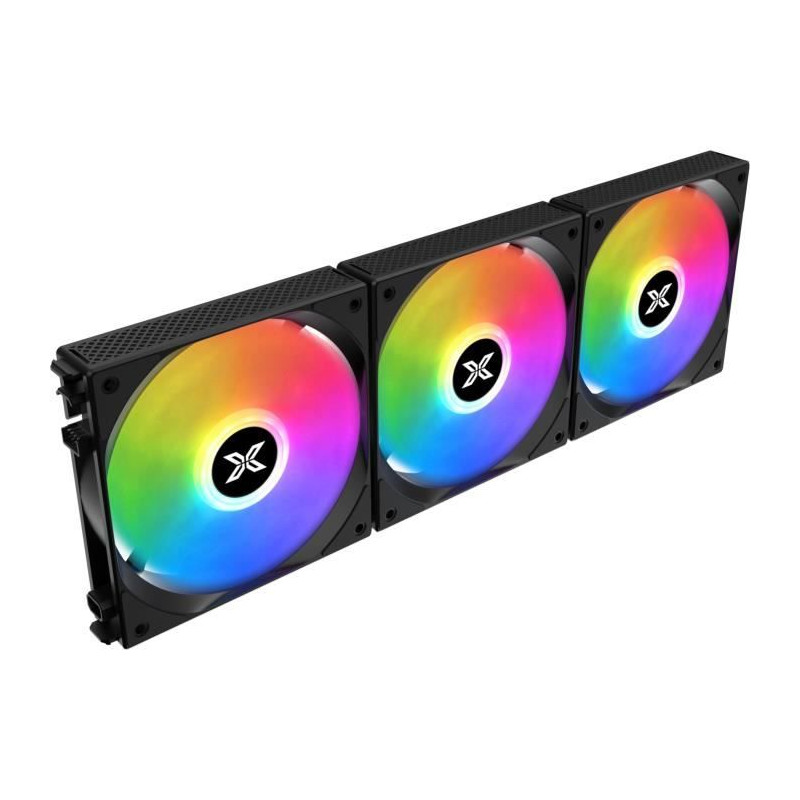 XIGMATEK - Starlink (Noir) (Pack de 3) - Ventilateurs 3x120mm A-RGB pour boitier PC