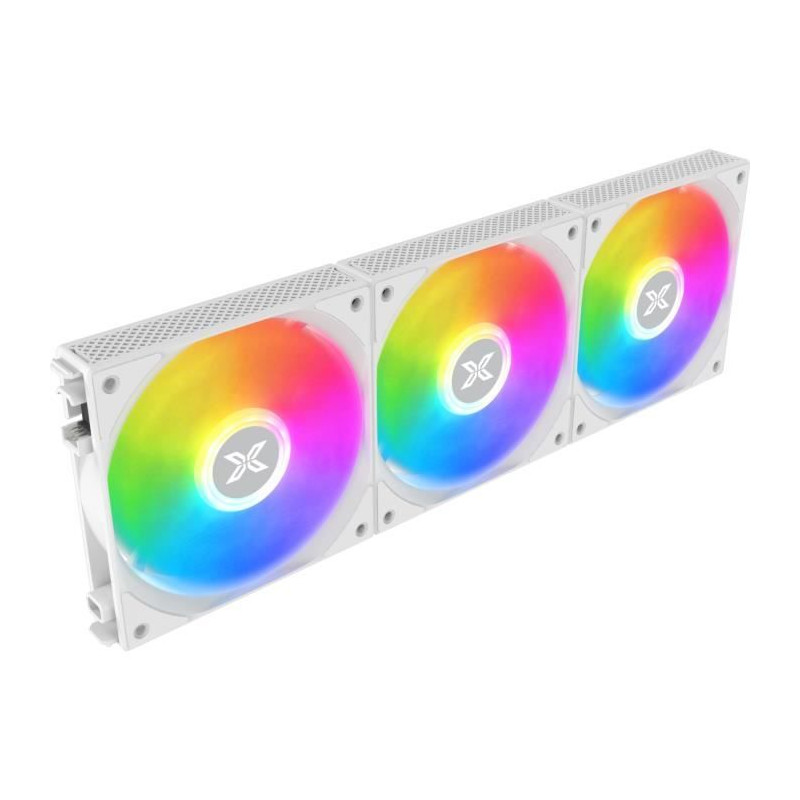 XIGMATEK - Starlink Arctic (Blanc) (Pack de 3) - Ventilateurs 3x120mm A-RGB pour boitier PC