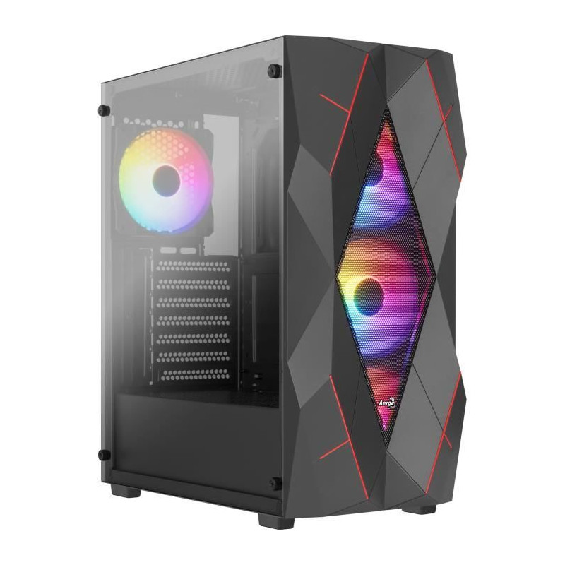 Boîtier PC - AEROCOOL - Volcan G v1 (Noir) - Moyen tour - Format ATX - Sans alimentation