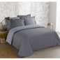 VISION - Bicolore - Housse de couette Réversible 260x240cm avec 2 taies 65x65cm -Gris/gris perle - 100% coton