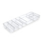 Emuca 8145420 Kit de 8 seaux organisateurs Cube pour tiroirs, Plastique, Transparent