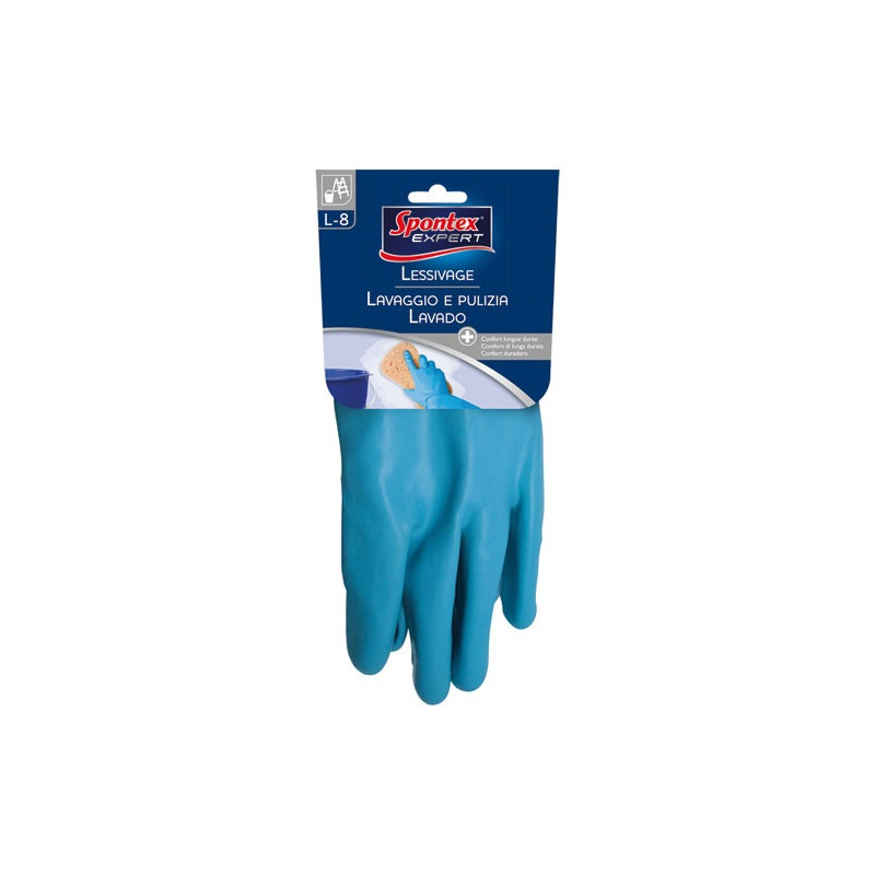 GANTS LESSIVAGE TAILLE 8 100 COTON SPONTEX EXPERT - 12300768