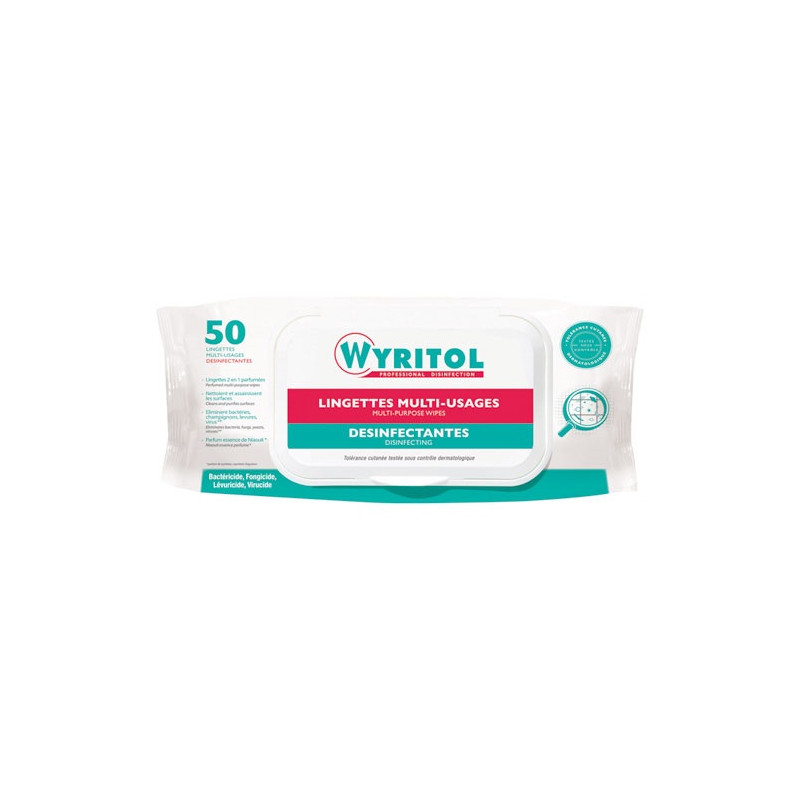 WYRITOL LINGETTES DES.MULTIUSAGE X 50 WYRITOL - PV56175001