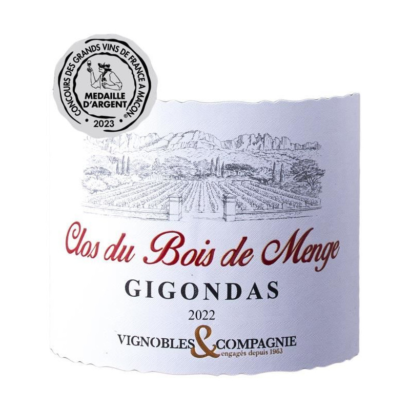 Clos du Bois de Menge 2015 Gigondas - Vin rouge de la Vallée du Rhône