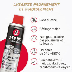 3-EN-UN LUBRIFIANT SEC AU PTFE 3EN1 AEROSOL250 3-EN-UN - 33090/10