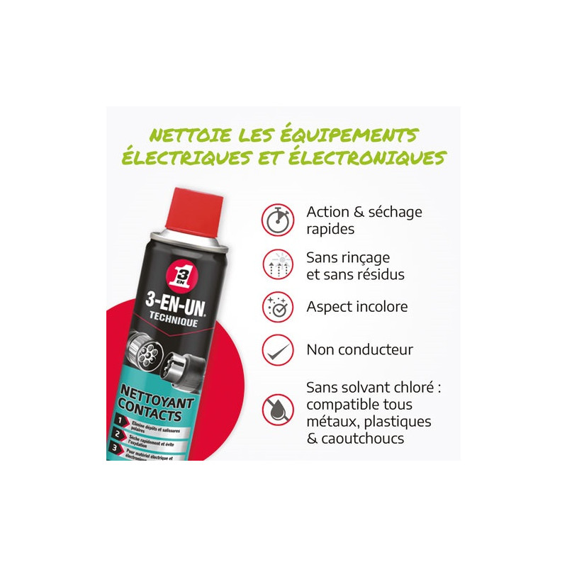 NETTOYANT CONTACTS 3EN1 AEROSOL 250ML 3-EN-UN - 33091/10