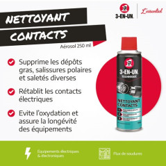 3-EN-UN NETTOYANT CONTACTS 3EN1 AEROSOL 250ML 3-EN-UN - 33091/10