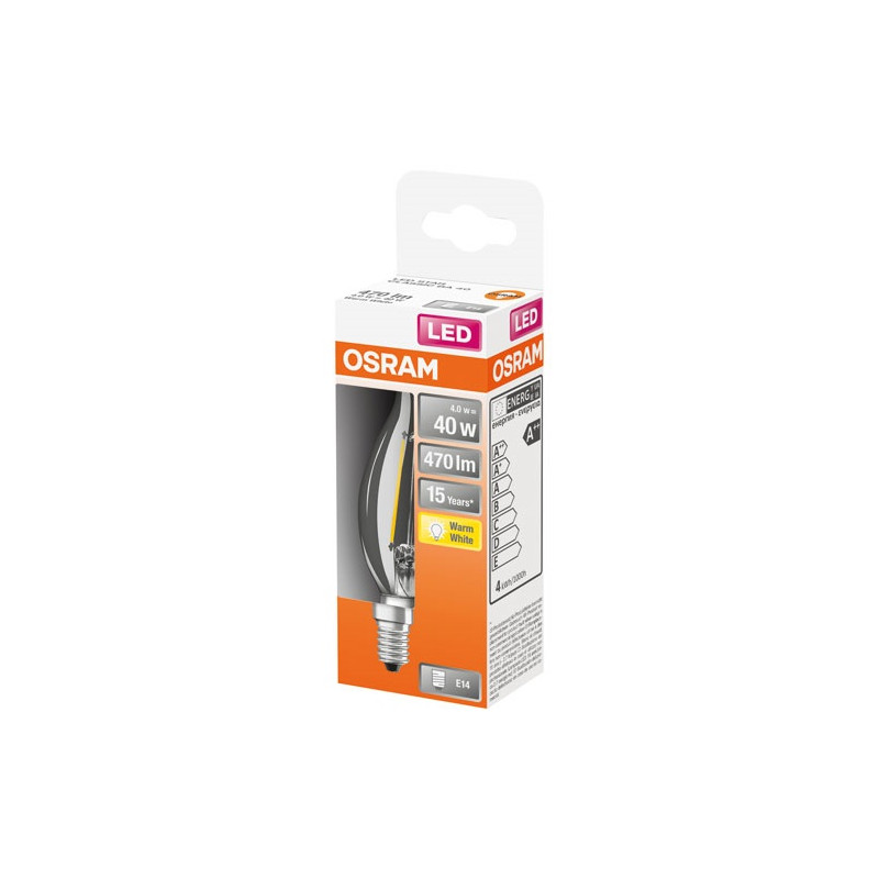 OSRAM LED FLA CDV CLAIR FILA.4W E14 CHD BTE OSRAM - 4058075434226