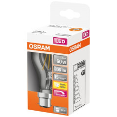 OSRAM LED STD CLAIR FILA.DIM 7W B22 CHD BTE OSRAM - 4058075448124