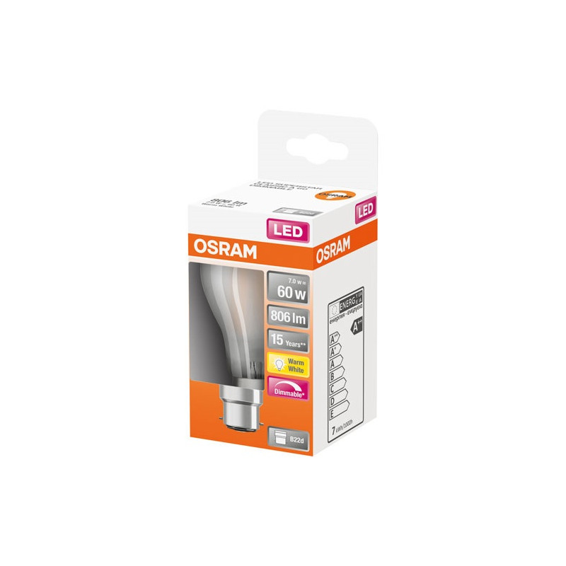 OSRAM LED STD VER.DEP DIM 7W B22 CHD BTE OSRAM - 4058075434622