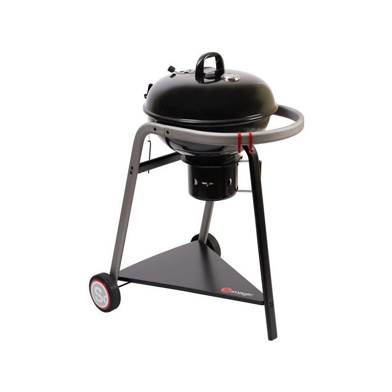 SOMAGIC BARBECUE CHARBON EL PASO D46CM ACIER EMAILLE COUVERCLE THERMOMETRE RECU SOMAGIC - 317470003