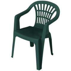 IPAE PROGARDEN FAUTEUIL BAS DOSS.EMPILABLE LYRA VERT IPAE PROGARDEN - 006522