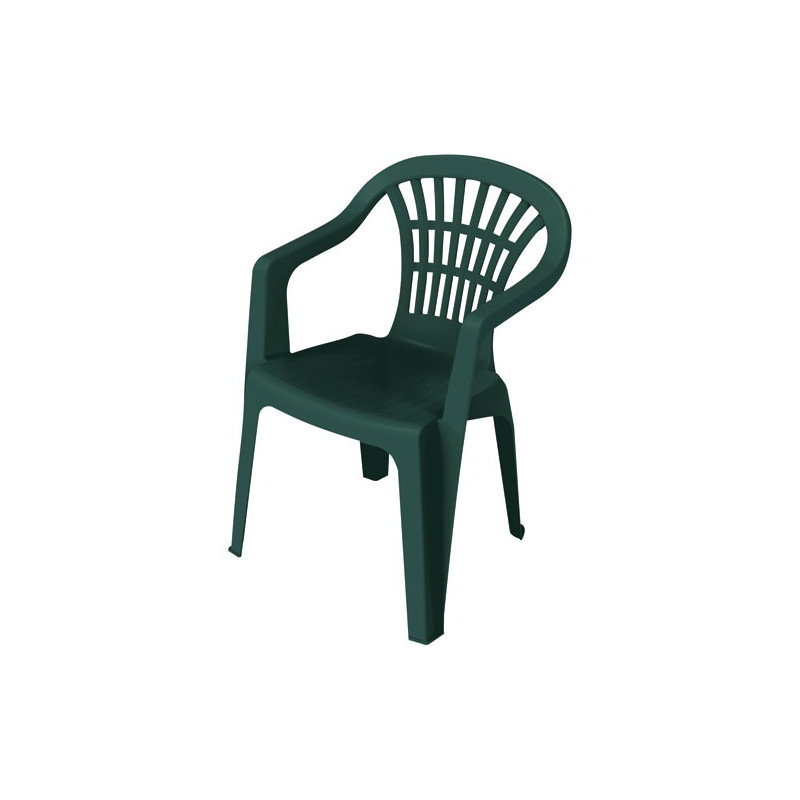 IPAE PROGARDEN FAUTEUIL BAS DOSS.EMPILABLE LYRA VERT IPAE PROGARDEN - 006522