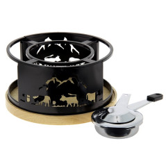 TABLE ET COOK VACHE*RECHAUD FONDUE PLATEAU BOIS* TABLE ET COOK - 3008209F