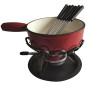 SET FONDUE ROUGE UNI 24 CM RÉCHAUD FER FORGÉ TABLE ET COOK - DSBRGSAF24