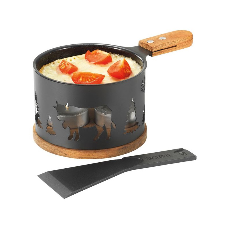 RACLETTE ROND 1 PERSONNE SUPPORT METAL NOIR TABLE ET COOK - HHR-10