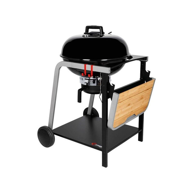 BARBECUE CHARBON MONTANA D57CM ACIER EMAILLE 2 GRILLES COUVERCLE CUISSO SOMAGIC - 338570