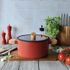 OGOLIVING ECTOR FAITOUT 24CM PAPRIKA MANCHE BOIS OGOLIVING - 7930286