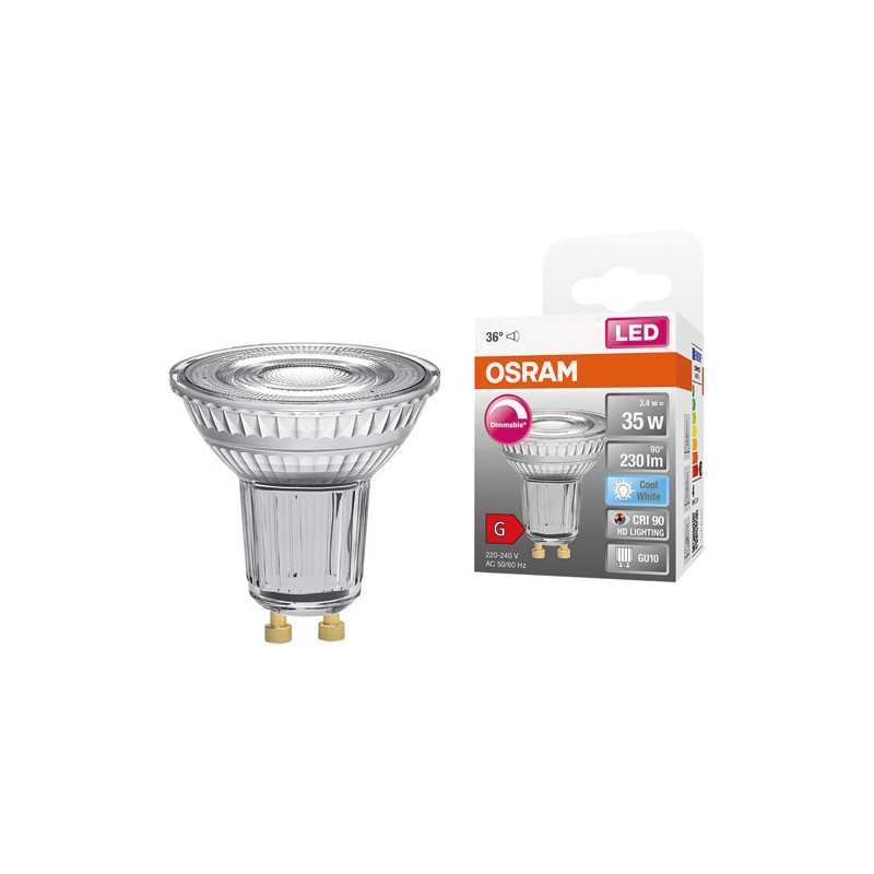 SPOT PAR16 LED36 VERRE 3.7W GU10 FRD B OSRAM - 4058075797666