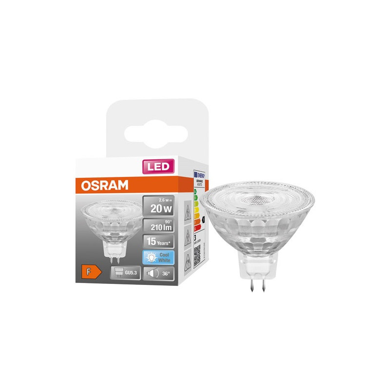 SPOT MR16 LED36 VERRE 2.6W GU5.3 CHD B OSRAM - 4058075796775