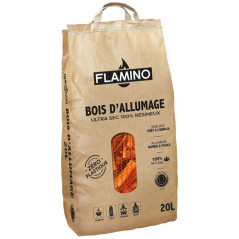 FLAMINO BOIS D'ALLUMAGE 20L SAC KRAFT FLAMINO - 2550