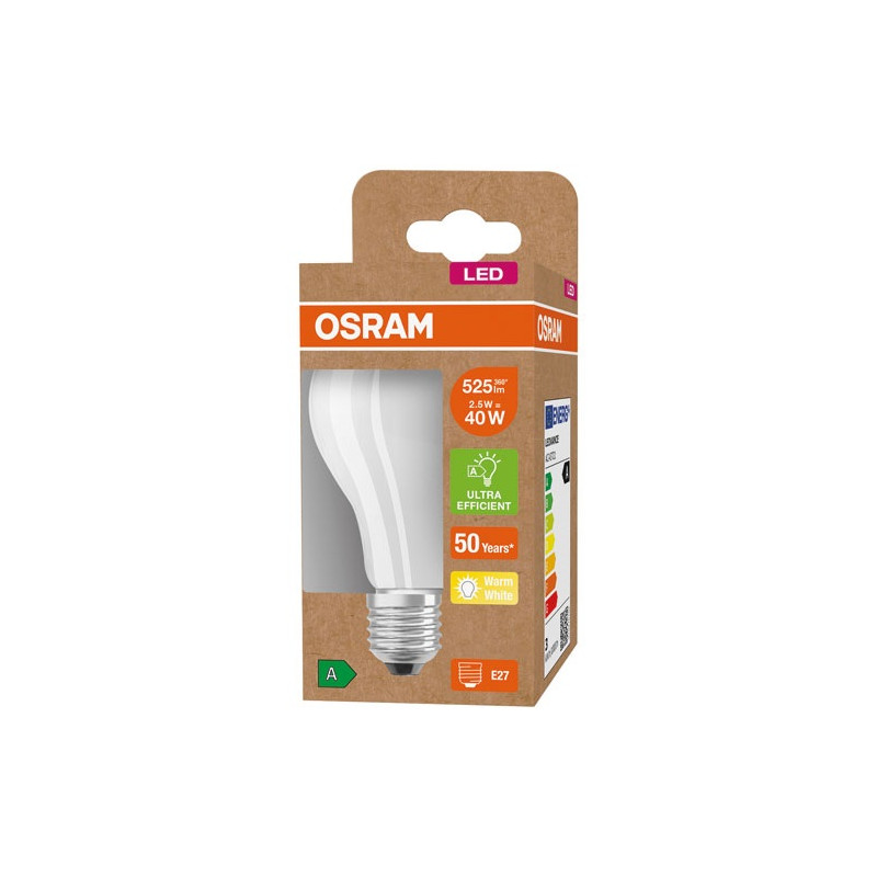 OSRAM LED STD VERRE DEP.CL A 2.5W E27 BLC CH OSRAM - 4099854009570