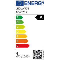 OSRAM LED EDISON CLAIR CL A 4W E27 BLC CHAUD OSRAM - 4099854009693