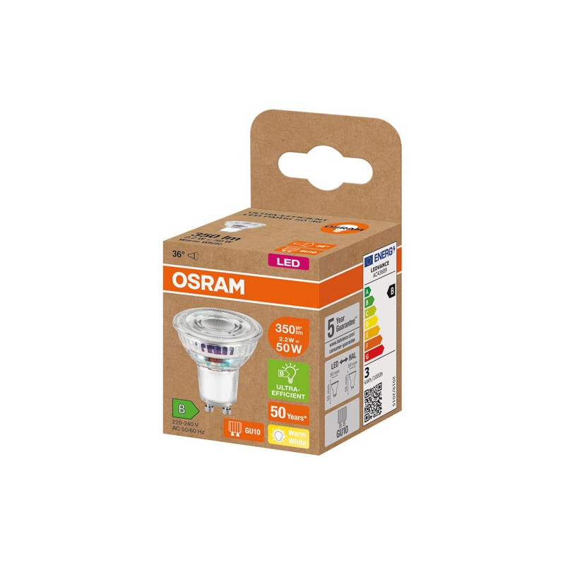 SPOT PAR16 LED 2.1W GU10 CHAUD OSRAM - 4099854009488