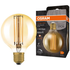 OSRAM 1906 GLOBE 80MM CLAIR 8.8W E27 CHAUD OSRAM - 4099854090943