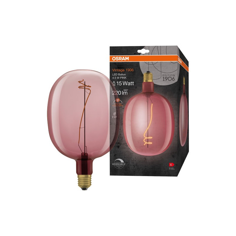 1906 BALLON CLAIR FIL ROSE 4.5W E27 CH OSRAM - 4058075761896