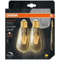 OSRAM 1906 EDIS.CLAIR FIL.OR 6.5W E27 CHD X2 OSRAM - 4058075754713