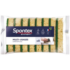 SPONTEX EXPERT EPONGE MULTIUSAGES GRATTANTE VERTE X 8 SPONTEX EXPERT - 19600546